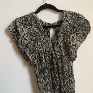 Anthropologie Black and White Jumpsuit